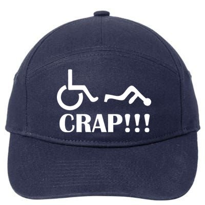 Oh Crap Wheel Chair Fail 7-Panel Snapback Hat