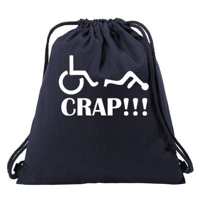 Oh Crap Wheel Chair Fail Drawstring Bag