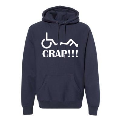 Oh Crap Wheel Chair Fail Premium Hoodie