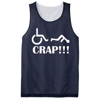 Oh Crap Wheel Chair Fail Mesh Reversible Basketball Jersey Tank