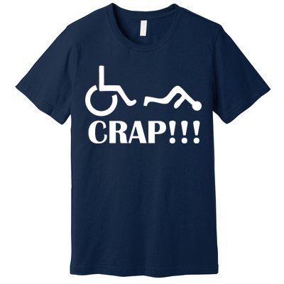 Oh Crap Wheel Chair Fail Premium T-Shirt