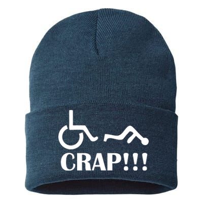 Oh Crap Wheel Chair Fail Sustainable Knit Beanie