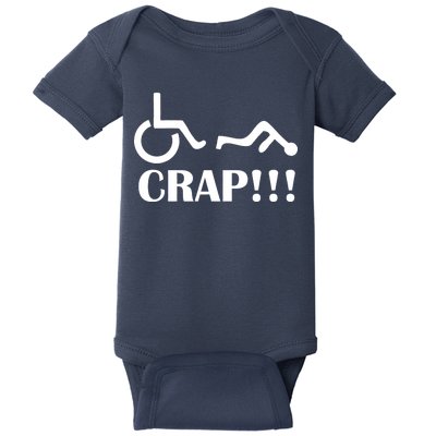 Oh Crap Wheel Chair Fail Baby Bodysuit