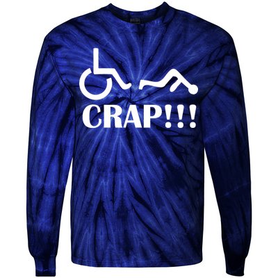 Oh Crap Wheel Chair Fail Tie-Dye Long Sleeve Shirt