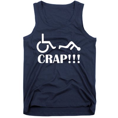 Oh Crap Wheel Chair Fail Tank Top