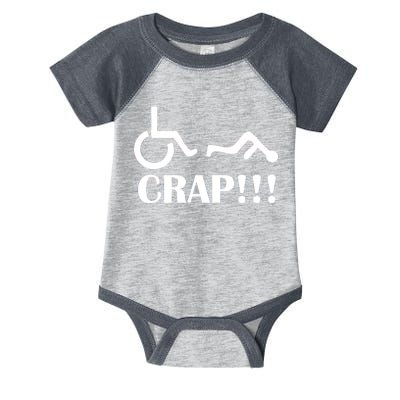 Oh Crap Wheel Chair Fail Infant Baby Jersey Bodysuit