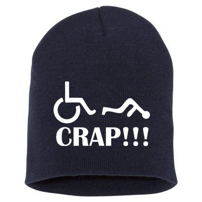 Oh Crap Wheel Chair Fail Short Acrylic Beanie