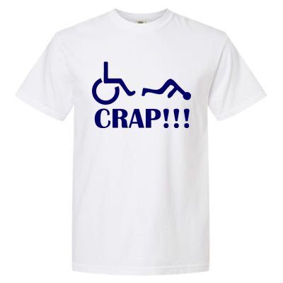 Oh Crap Wheel Chair Fail Garment-Dyed Heavyweight T-Shirt