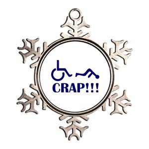 Oh Crap Wheel Chair Fail Metallic Star Ornament