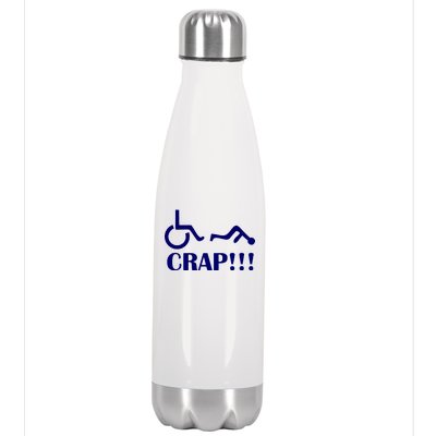 Oh Crap Wheel Chair Fail Stainless Steel Insulated Water Bottle