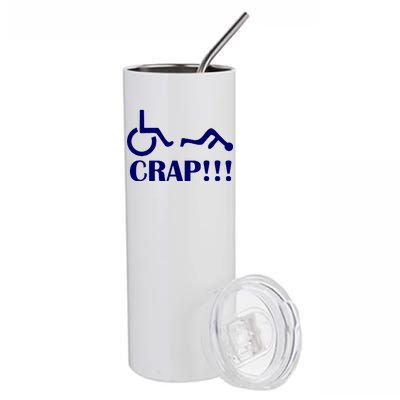 Oh Crap Wheel Chair Fail Stainless Steel Tumbler