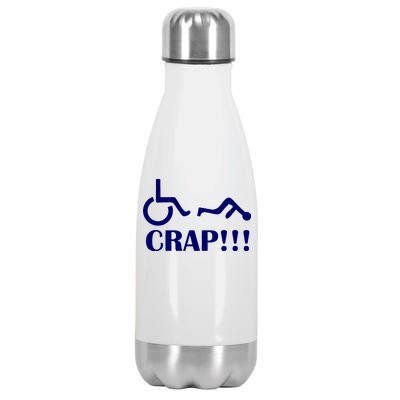 Oh Crap Wheel Chair Fail Stainless Steel Insulated Water Bottle