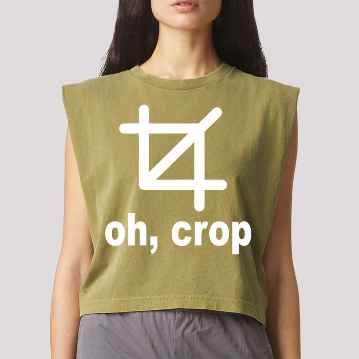 Oh Crop Math Geek Garment-Dyed Women's Muscle Tee