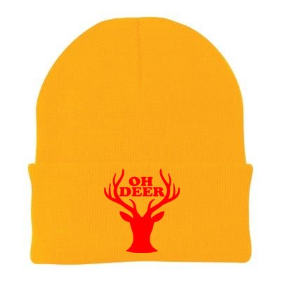 Oh Deer Funny Christmas Knit Cap Winter Beanie