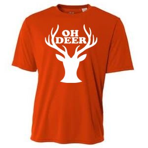 Oh Deer Funny Christmas Cooling Performance Crew T-Shirt