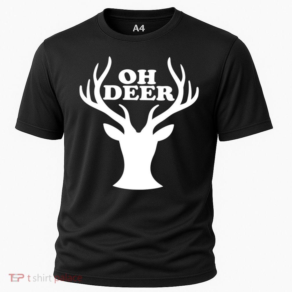 Oh Deer Funny Christmas Cooling Performance Crew T-Shirt