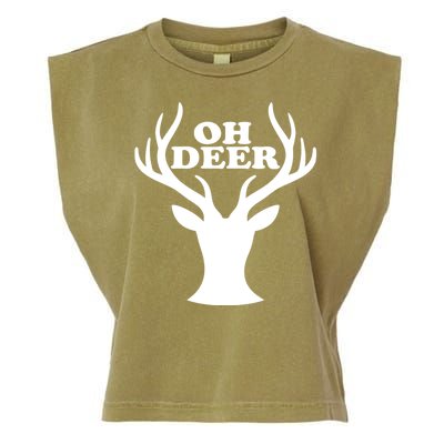 Oh Deer Funny Christmas Garment-Dyed Women's Muscle Tee