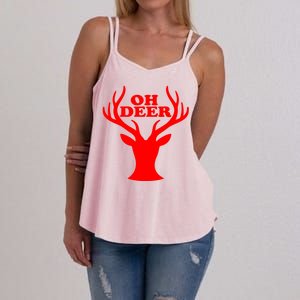 Oh Deer Funny Christmas Women's Strappy Tank