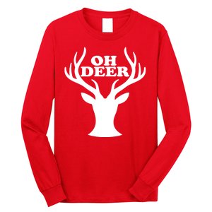 Oh Deer Funny Christmas Long Sleeve Shirt