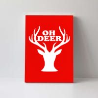 Oh Deer Funny Christmas Canvas