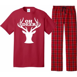 Oh Deer Funny Christmas Pajama Set