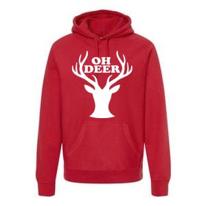 Oh Deer Funny Christmas Premium Hoodie