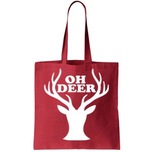 Oh Deer Funny Christmas Tote Bag