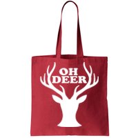 Oh Deer Funny Christmas Tote Bag