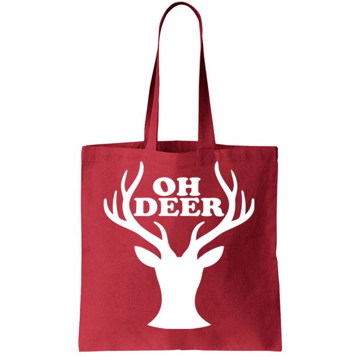 Oh Deer Funny Christmas Tote Bag