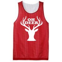 Oh Deer Funny Christmas Mesh Reversible Basketball Jersey Tank