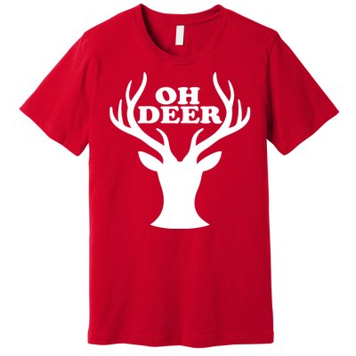 Oh Deer Funny Christmas Premium T-Shirt