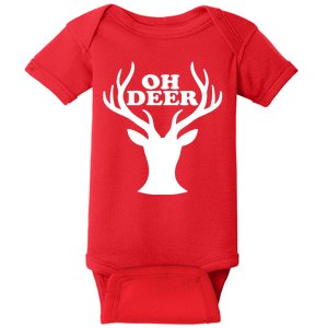 Oh Deer Funny Christmas Baby Bodysuit