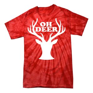 Oh Deer Funny Christmas Tie-Dye T-Shirt