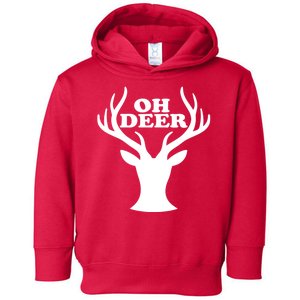 Oh Deer Funny Christmas Toddler Hoodie