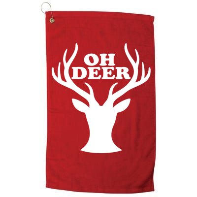 Oh Deer Funny Christmas Golf Towel