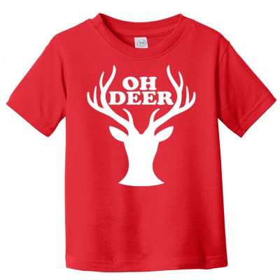 Oh Deer Funny Christmas Toddler T-Shirt