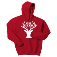 Oh Deer Funny Christmas Kids Hoodie