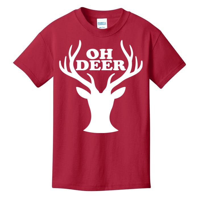 Oh Deer Funny Christmas Kids T-Shirt