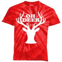 Oh Deer Funny Christmas Kids Tie-Dye T-Shirt