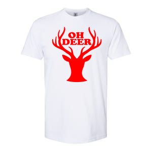 Oh Deer Funny Christmas Softstyle CVC T-Shirt