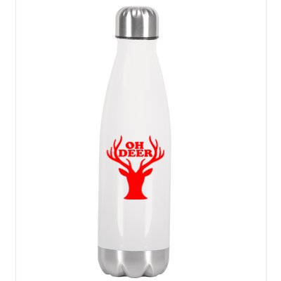 Oh Deer Funny Christmas Stainless Steel Insulated Water Bottle