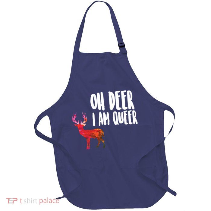 Oh Deer I'm A Queer Full-Length Apron With Pockets
