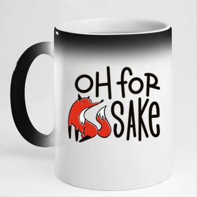 Oh For Fox Sake 11oz Black Color Changing Mug