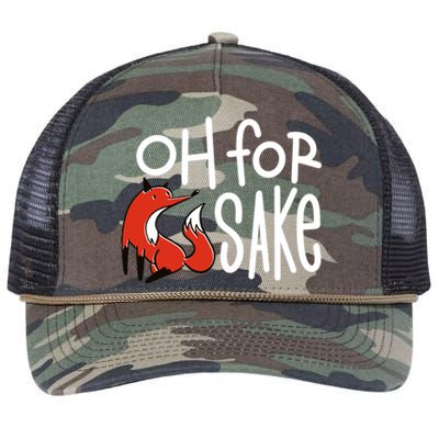 Oh For Fox Sake Retro Rope Trucker Hat Cap