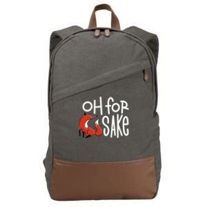 Oh For Fox Sake Cotton Canvas Backpack