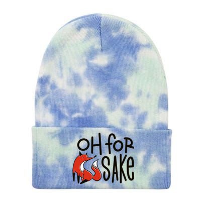 Oh For Fox Sake Tie Dye 12in Knit Beanie