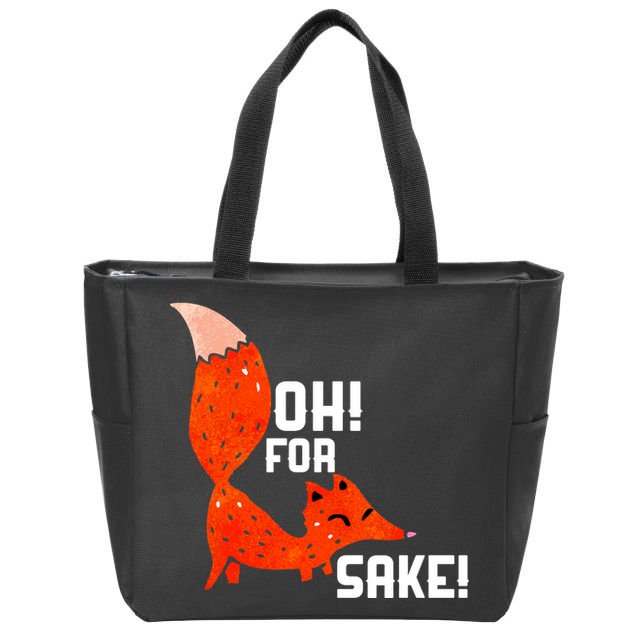 Oh For Fox Shake! Zip Tote Bag