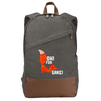 Oh For Fox Shake! Cotton Canvas Backpack