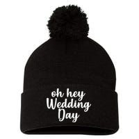 Oh Hey Wedding Day Pom Pom 12in Knit Beanie