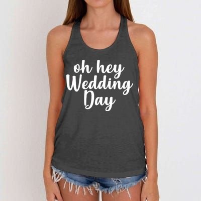 Oh Hey Wedding Day Women's Knotted Racerback Tank